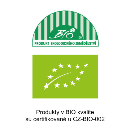 Produkty v BIO kvalite jsou certifikované u CZ-BIO-002