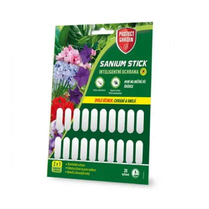 Sanium Stick tyčinky - ochrana proti voškám a moliciam - Protect garden - ochrana rastlín - 20 ks