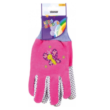 Detské pracovné rukavice ružové - Stocker - 1 pár