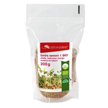 BIO Alfalfa, reďkovka, mungo - zmes - bio semená na klíčenie - 200 g