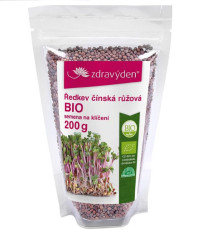 BIO Reďkev čínska ružová - Raphanus sativus - bio semená na klíčenie - 200 g